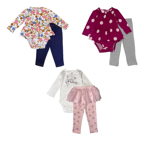 Set De 2 Piezas Carters. Conjunto Body Manga Larga, Pantalon