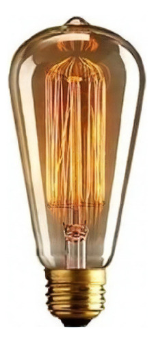 Lâmpada Retrô Filamento De Carbono St58 110v 40w E27 Kian
