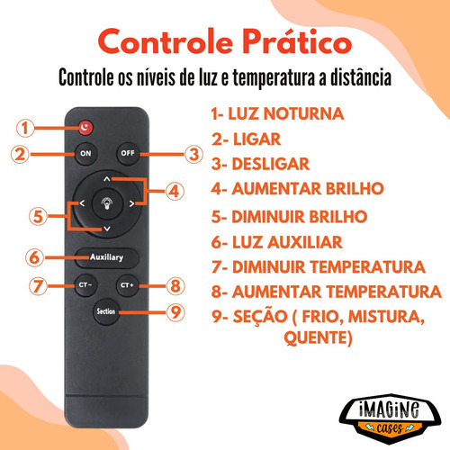 Painel De Led Square 10 Polegadas Com Tripé 2m + Controle