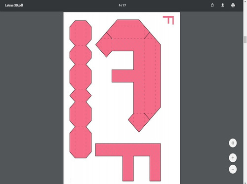Imagen 4 de 6 de Letras 3d Abecedario Decoracion Caja Alfabeto Imprimible Pdf
