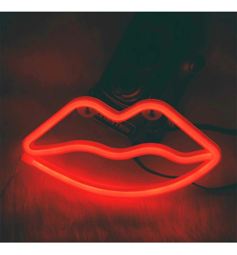 Aviso Neón Luz Led Neón Decorativa  Labios