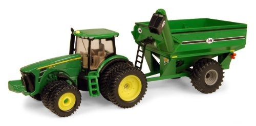 Ertl John Deere 8320r Tractor Con Carro De Granos J & M,