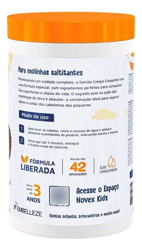 Creme de enxágue Embelleze Crespo & Crespinho hidratação 1kg