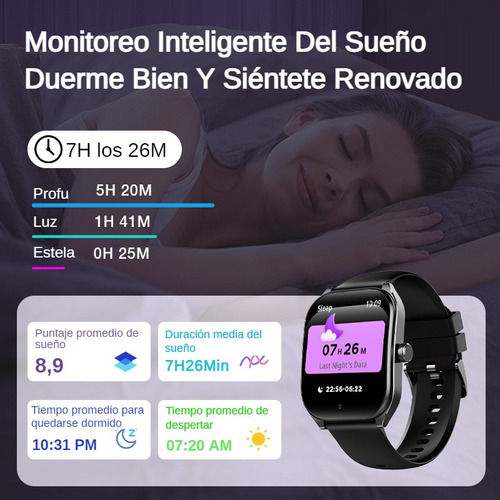 Aolon Smartwatch Reloj Inteligente Curva 2.01'' Bluetooth Llamada Ip68 Pantalla Diy Deportivo Para Hombre Y Mujer
