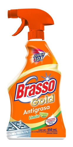 Desengrasante En Spray Brasso Gold Antigrasa Limón 650ml