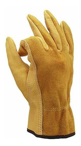 Guantes Ozero Jardinería, Flexible Y Extra Grip De Cuero Par