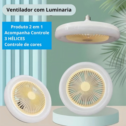 Ventilador De Techo Con Led 30w 110/220w Y Control