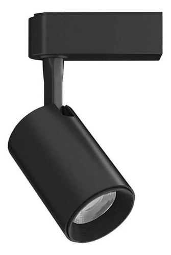 Kit 1,5m Trilho Eletrificado + 5 Spot Led 7w C/ Suspensores Estrutura Preto | Luz Fria