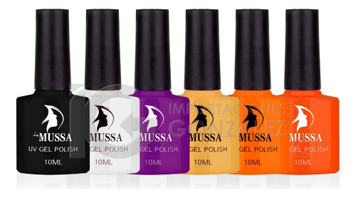 Gama De Gel Semipermanente Mussa® 6 Esmaltes Para Uñas Uv Color Gama Halloween