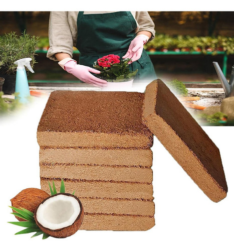 2 Piezas De Fibra De Coco Orgánica Para Plantas, Ladrillo De