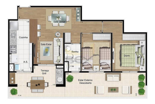 Imagem 20 de 26 de Apartamento Com 2 Dormitórios À Venda, 53 M² Por R$ 302.000,00 - Vila Santa Terezinha - Carapicuíba/sp - Ap0439