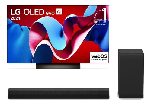 Combo Smart Tv Lg Oled Evo Ai C4 4k 55 Polegadas 2024 + Soun