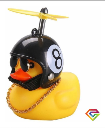 Pato Bicicletero Con Casco Luz Led Moto Auto Patito