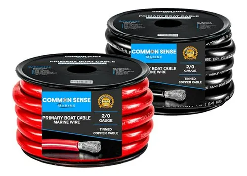 Cable De Barco 2-0 Awg - 10 Ft Cobre Libre De Oxígeno - Grad