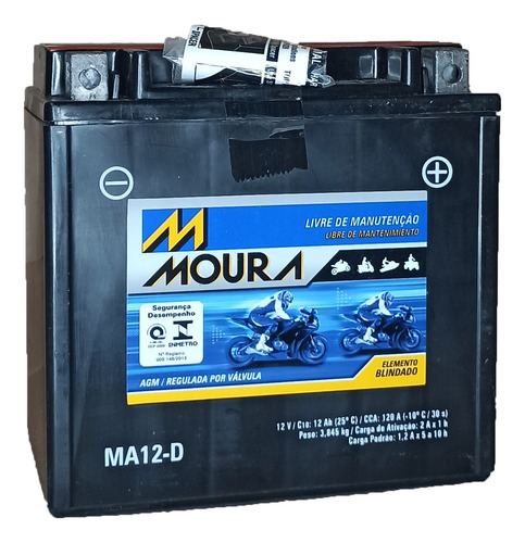Bateria Moura Moto  Ma12-d  12 Ah