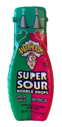 Dulces Warheads Super Sour Double Drops Liquid