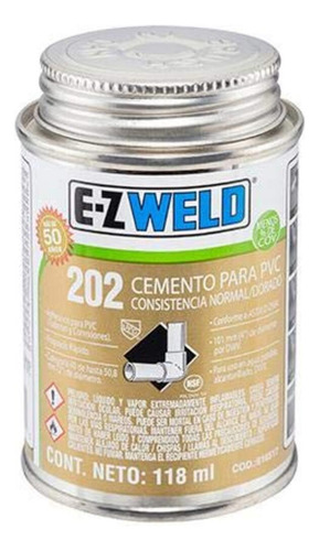 7 Pzs. Cemento Solvente Iusa Pvc C-40 202 118 Ml.