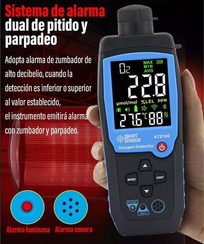 Digital Detectores Oxígeno Portátil Alta Calidad Y Sensible