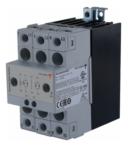 Rgc2a60d25kke Relé Estado Sólido 25a Riel Din Carlo Gavazzi