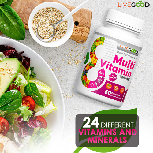 Livegood Multivitamínico Mujeres Con Hierro 60 Cápsulas