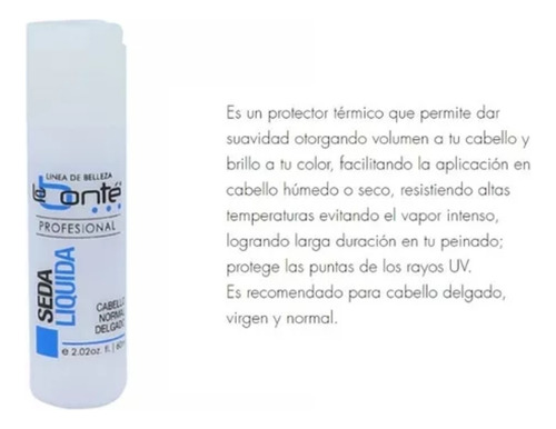 Seda Líquida Voluminizador Cabello Finos La Bonté 240ml