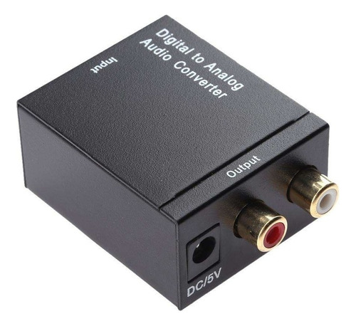 Convertidor de audio digital Toslink óptico a analógico Rca