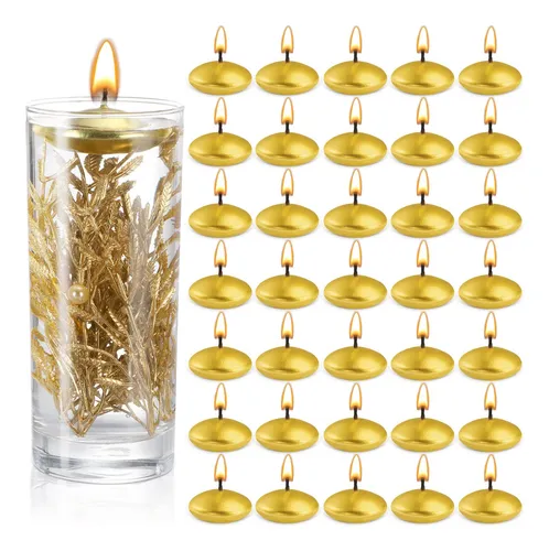 40 Velas Flotantes Sin Perfume Para Centros De Mesa, Velas F