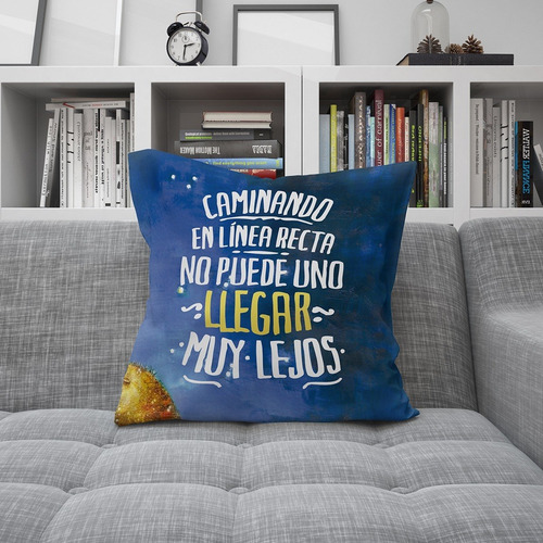 Imagen 2 de 3 de Almohadón Para Sillas Sillones Sublimado Principito Frase