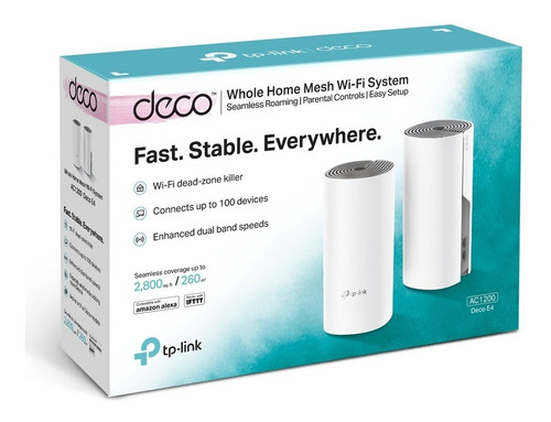 Imagen 6 de 6 de Access point, Router, Sistema Wi-Fi mesh TP-Link Deco E4 blanco 100V/240V 2 unidades