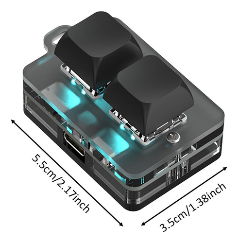 Red Switch Usb Mini 2 Teclado De Teclado Teclado Preto