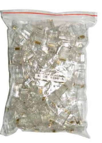 Pack De 100 Fichas Rj45 Categoría 5 E Ideal Armar Cable R
