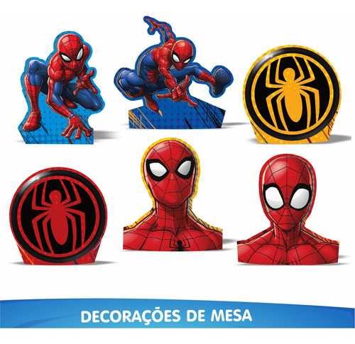 Imagem 8 de 10 de Kit Festa Fácil Homem Aranha - Decoração De Aniversário
