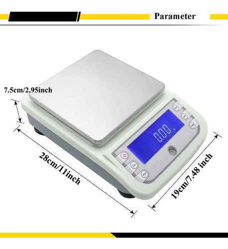 Báscula Digital Electrónica Alta Precisión 0.01g/5000g, 110v