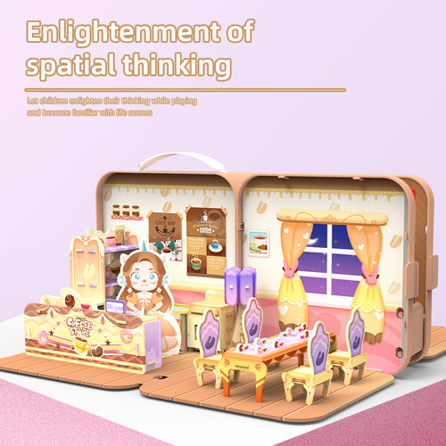Juego De Rompecabezas Y Juguetes 3d: Cafetería De Bricolaje