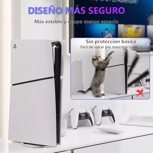 Soporte Vertical Para Consola Ps5/5 Slim Base Antideslizante Color Negro