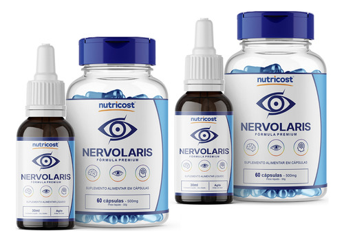Nervolaris Kit Gota 30ml + Pote 60 Cápsulas Nervo Laris Nervo Laris