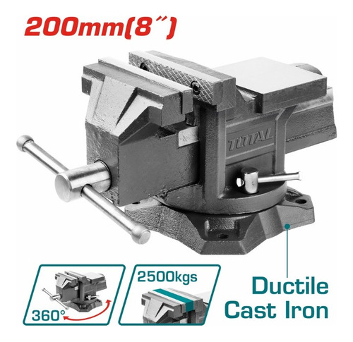 Tornillo De Banco 8 Giratorio Con Yunque Tht6186 Total Tools