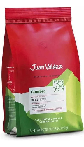 Café Juan Valdez Cumbre Molido 250 Grs - Fuerte