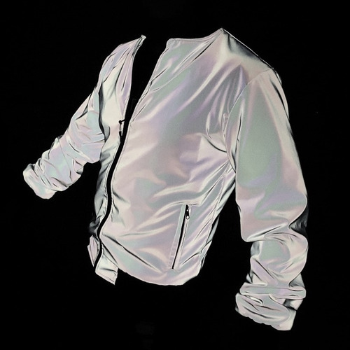 Chaqueta Bomber Reflejante Rompe Vientos De Alta Visibilidad