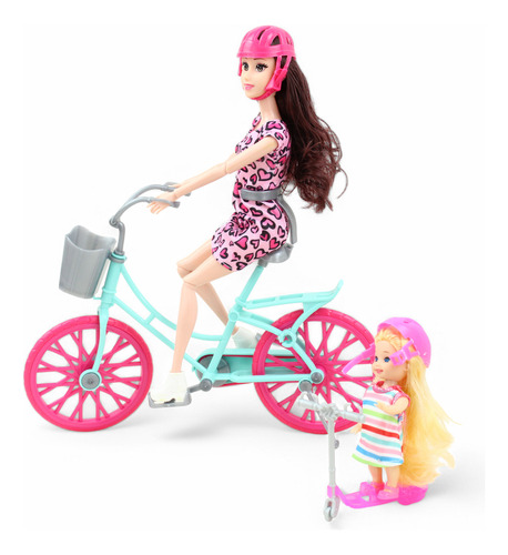Set Muñeca Camila Con Bicicleta Y Scooter Accesorios Niñas