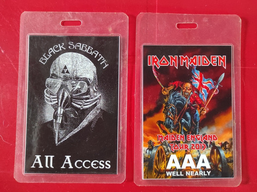 Iron Maiden, Black Sabbath - Pases Originales Vip Conciertos