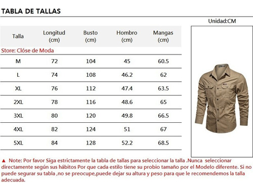 Camisa De Manga Larga De Color Sólido Militar Al Aire Libre