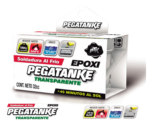 Pegamento Líquido Pegatanke EPOXI TRANSPARENTE no tóxico