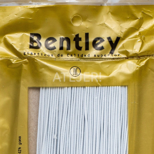 Imagen 3 de 8 de Elástico Redondo Bentley Art 82 De 1,8mm X 50 Metros Blanco