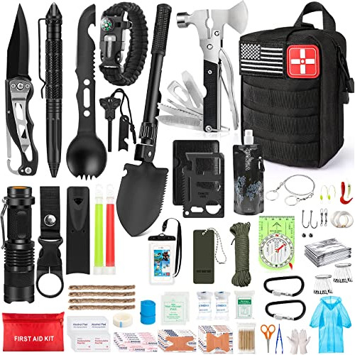 Kit De Supervivencia De Emergencia De 235 Piezas Y Kit De Pr