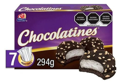 2 Pza Galletas Gamesa Chocolatines Con Malvavisco, Cobertura