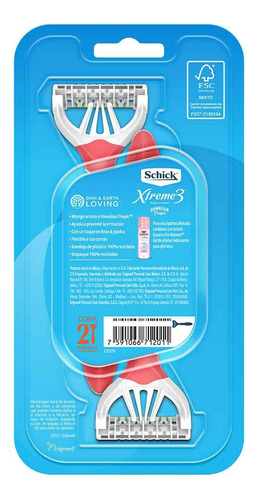 2 Rastrillos Desechables Schick Xtreme3 Hawaiian Tropic