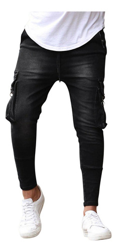 Pantalones Largos Desgastados Para Hombre, Ropa De Calle