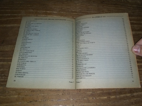 Platero Y Yo - J. Jiménez. Biblioteca Anteojito Azul N° 7 (Usado)