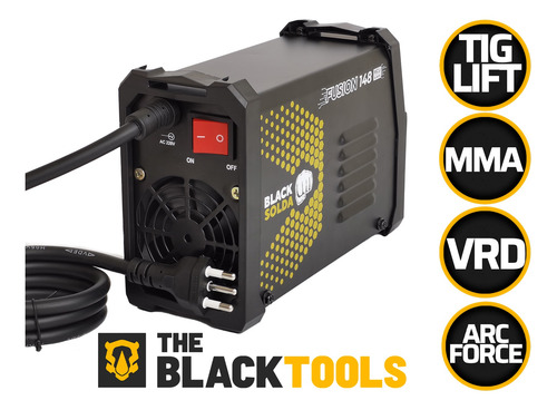 Máquina De Solda Inversora Visor Digital C/ Acessórios Cor Preto com Amarelo Frequência N/A 220V